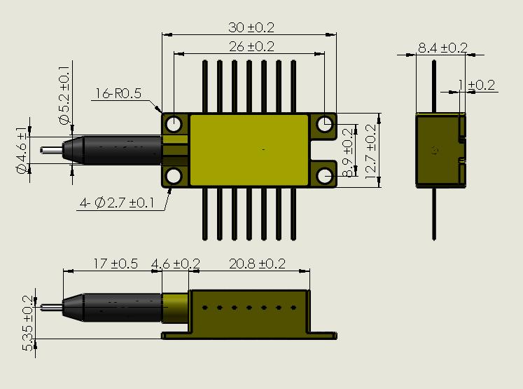 DFB激光器 14PIN  蝶形 波长范围1260nm至1650nm